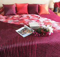 VANYA LOVE ALWAYS PATOLA SILK QUILTED BEDCOVER SET