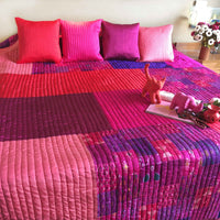VENESSA LOVE ALWAYS PATOLA SILK QUILTED BEDCOVER SET