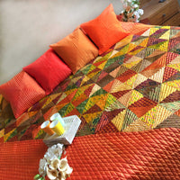 VIANNA LOVE ALWAYS PATOLA SILK QUILTED BEDCOVER SET