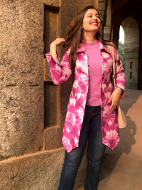 HEATHER KYOTO SHIBORI QUILTED LONG JACKET