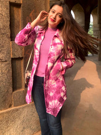 HEATHER KYOTO SHIBORI QUILTED LONG JACKET