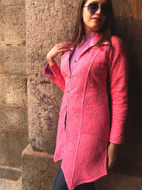 HEATHER KYOTO SHIBORI QUILTED LONG JACKET