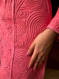 HEATHER KYOTO SHIBORI QUILTED LONG JACKET