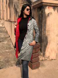 HELENA KYOTO SHIBORI QUILTED LONG JACKET