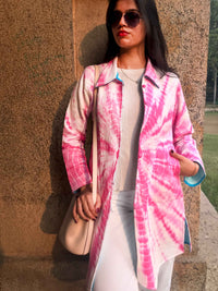 HILDA KYOTO SHIBORI QUILTED LONG JACKET