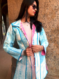 HILDA KYOTO SHIBORI QUILTED LONG JACKET