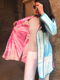 HILDA KYOTO SHIBORI QUILTED LONG JACKET
