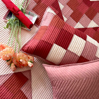 ROBBIE ROCKY MOUNTAIN BURGUNDY PATCHWORK QUILTED BEDCOVER SET
