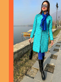 RIVERLYNN ROMANTIC RHAPSODY PURE SILK QUILTED REVERSIBLE JACKET