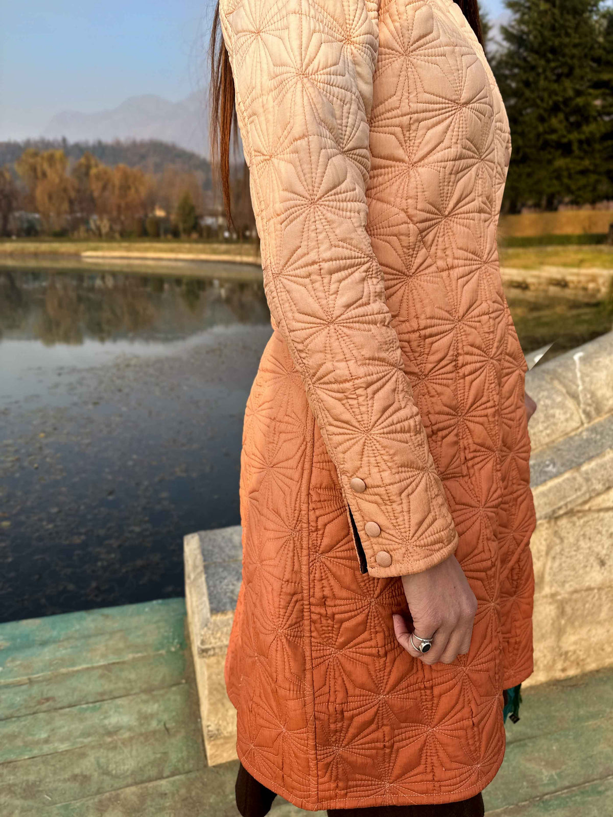 ROCKLYNN ROMANTIC RHAPSODY PURE SILK QUILTED REVERSIBLE JACKET