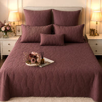HENNESSY MEDITERRANEAN SERENITY AGED MERLOT QUILTED 6 PIECE BEDCOVER SET