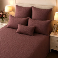 HENNESSY MEDITERRANEAN SERENITY AGED MERLOT QUILTED 6 PIECE BEDCOVER SET