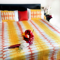 VALENTINA  LOVE ALWAYS SHIBORI SHABANG QUILTED BEDCOVER SET