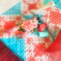 VERNA  LOVE ALWAYS SHIBORI SHABANG QUILTED BEDCOVER SET