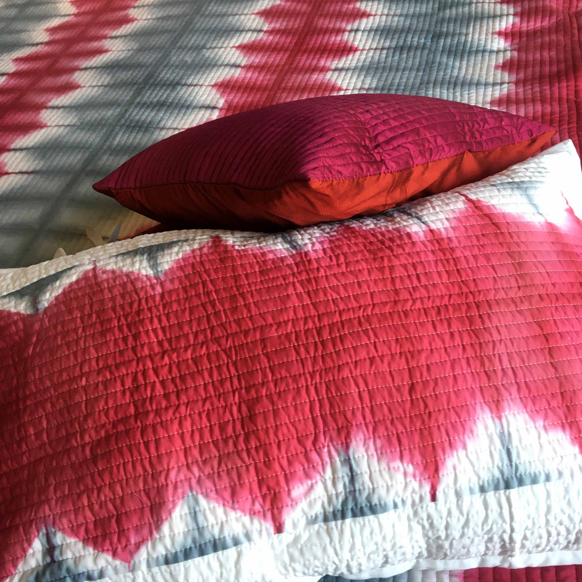 VALERIE  LOVE ALWAYS SHIBORI SHABANG QUILTED BEDCOVER SET