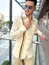 MICKEY AMALFI WONDERS HAND WOVEN COTTON PATCHWORK SHIRT