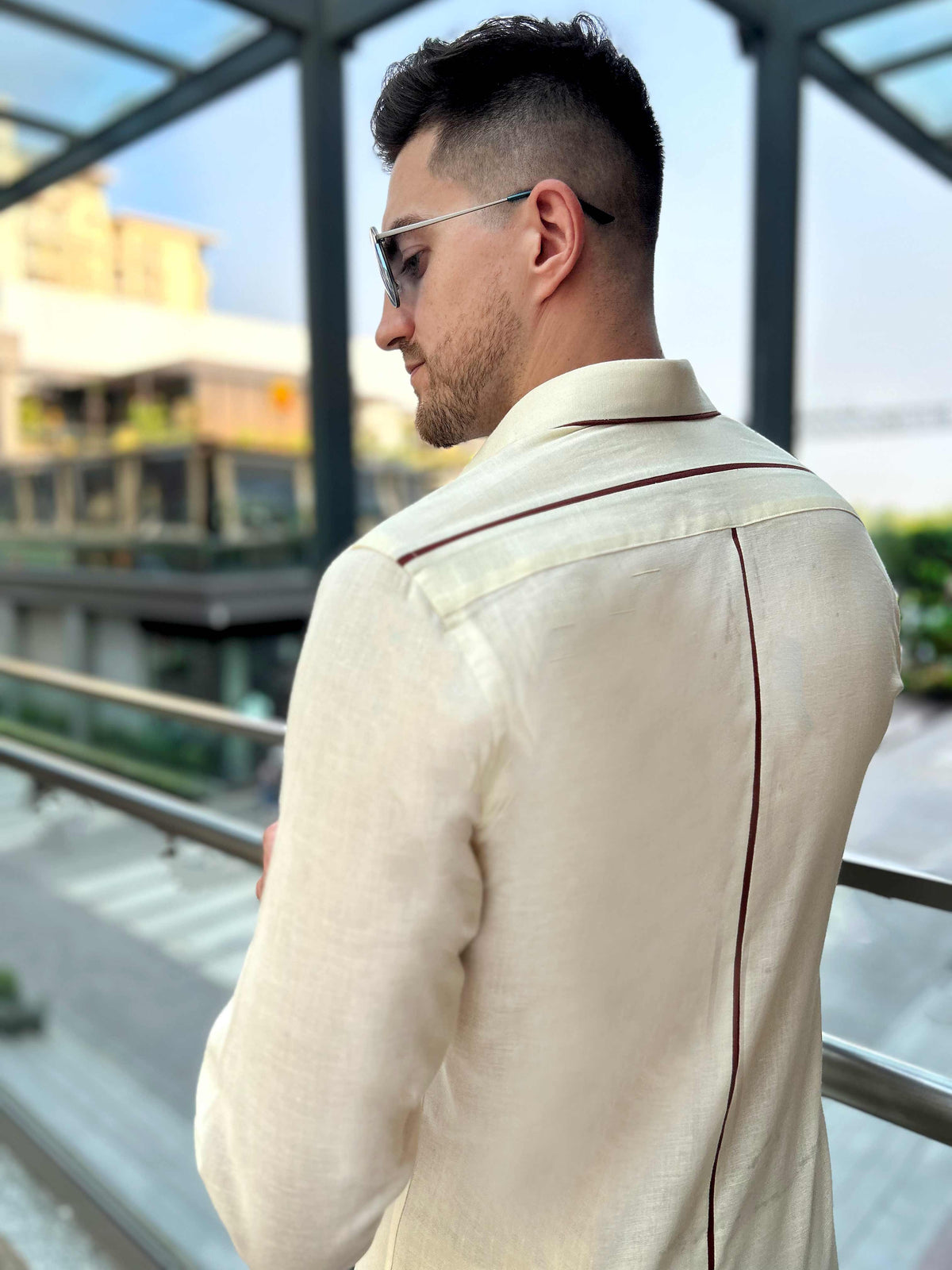 MICKEY AMALFI WONDERS HAND WOVEN COTTON PATCHWORK SHIRT