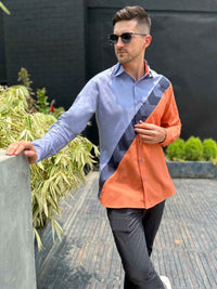 MCNEIL AMALFI WONDERS HAND WOVEN COTTON PATCHWORK SHIRT