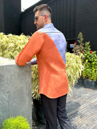 MCNEIL AMALFI WONDERS HAND WOVEN COTTON PATCHWORK SHIRT