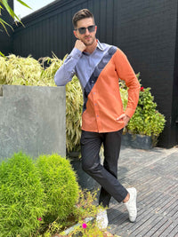 MCNEIL AMALFI WONDERS HAND WOVEN COTTON PATCHWORK SHIRT