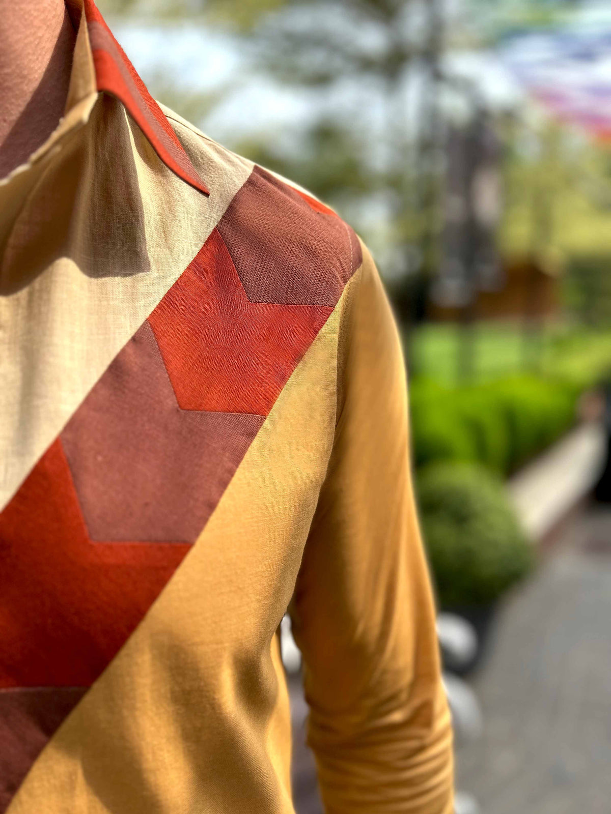 MORRIS AMALFI WONDERS HAND WOVEN COTTON PATCHWORK SHIRT