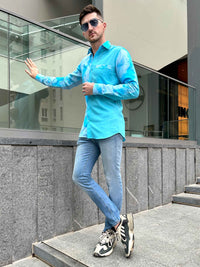 MYLES AMALFI WONDERS HAND WOVEN COTTON SHIBORI PATCHWORK SHIRT