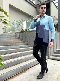 MAXWELL AMALFI WONDERS HAND WOVEN COTTON PATCHWORK SHIRT