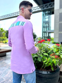 MARTYN AMALFI WONDERS HAND WOVEN COTTON PATCHWORK SHIRT