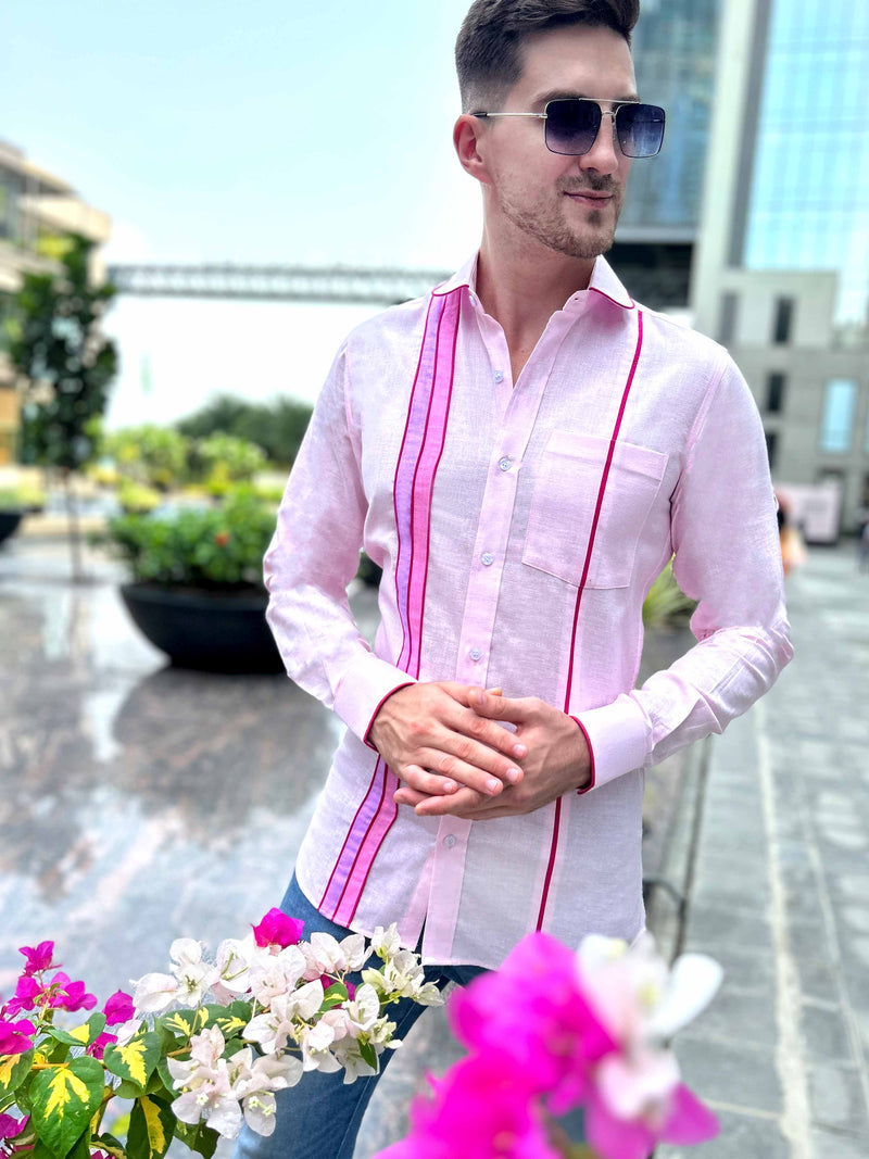 MURPHY AMALFI WONDERS HAND WOVEN COTTON PATCHWORK SHIRT