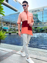MAXIM AMALFI WONDERS HAND WOVEN COTTON PATCHWORK KURTA SHIRT
