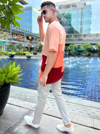 MAXIM AMALFI WONDERS HAND WOVEN COTTON PATCHWORK KURTA SHIRT