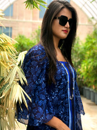 SHELBY SANTORINI STRIPES SILK KOTA DORIA TUNIC